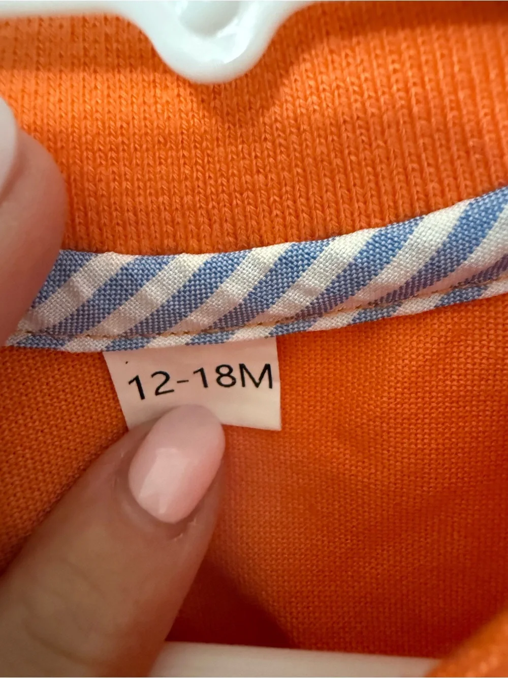 Kids Easter Orange Polo Set with Bunny Embroidery